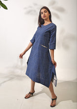 Load image into Gallery viewer, Indigo Slub Dress