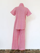 Load image into Gallery viewer, Pink Stripe Button Down PJ set
