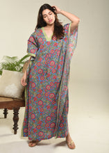 Load image into Gallery viewer, Blue Jungle Caftan
