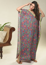 Load image into Gallery viewer, Blue Jungle Caftan
